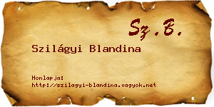 Szilágyi Blandina névjegykártya